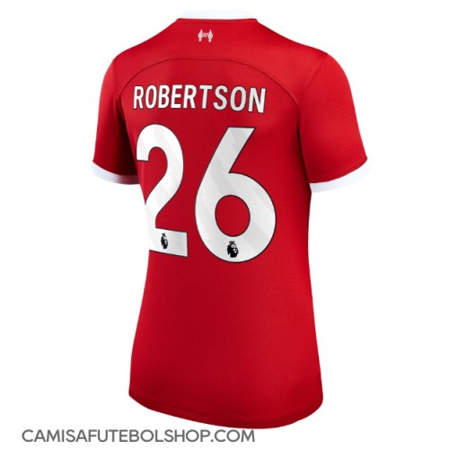 Camisa de time de futebol Liverpool Andrew Robertson #26 Replicas 1º Equipamento Feminina 2023-24 Manga Curta